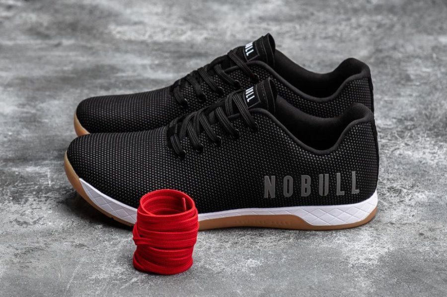 Chaussures de Sport Nobull Gum Trainer Femme Noir Blanche | EENXV5UAH