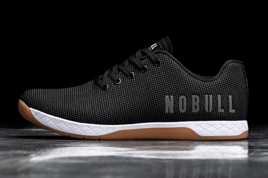 Chaussures de Sport Nobull Gum Trainer Femme Noir Blanche | EENXV5UAH