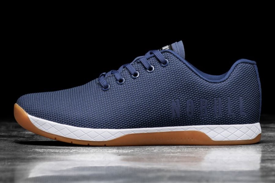 Chaussures de Sport Nobull Gum Trainer Homme Indigo Blanche | 86H5O9T47