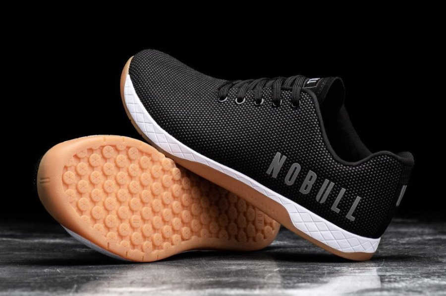 Chaussures de Sport Nobull Gum Trainer Homme Noir Blanche | PQ5NR87NU