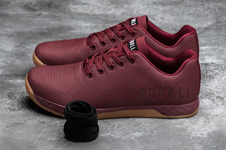 Chaussures de Sport Nobull Gum Trainer Homme Rouge Foncé | RQY26GBG9