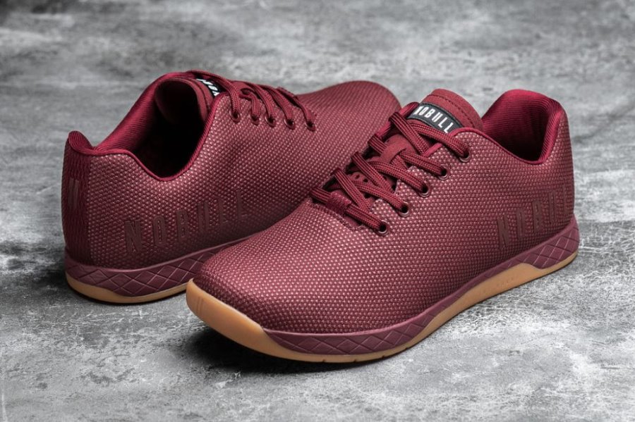 Chaussures de Sport Nobull Gum Trainer Homme Rouge Foncé | RQY26GBG9