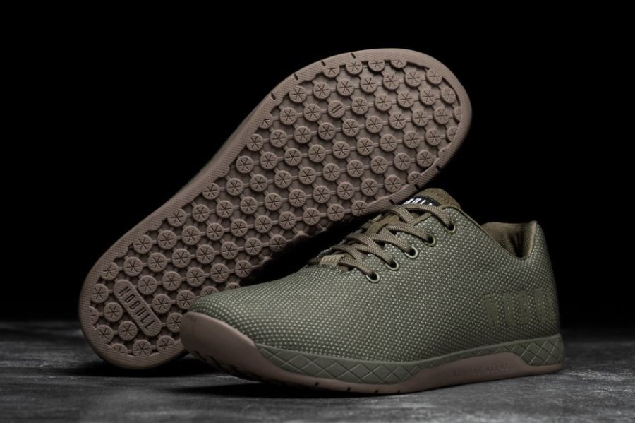 Chaussures de Sport Nobull Gum Trainer Homme Vert Olive | S2KUG66SR