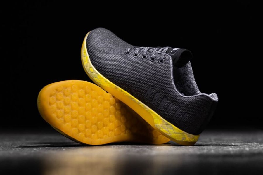 Chaussures de Sport Nobull Heather Trainer Homme Noir Jaune | EEWKGG4TY