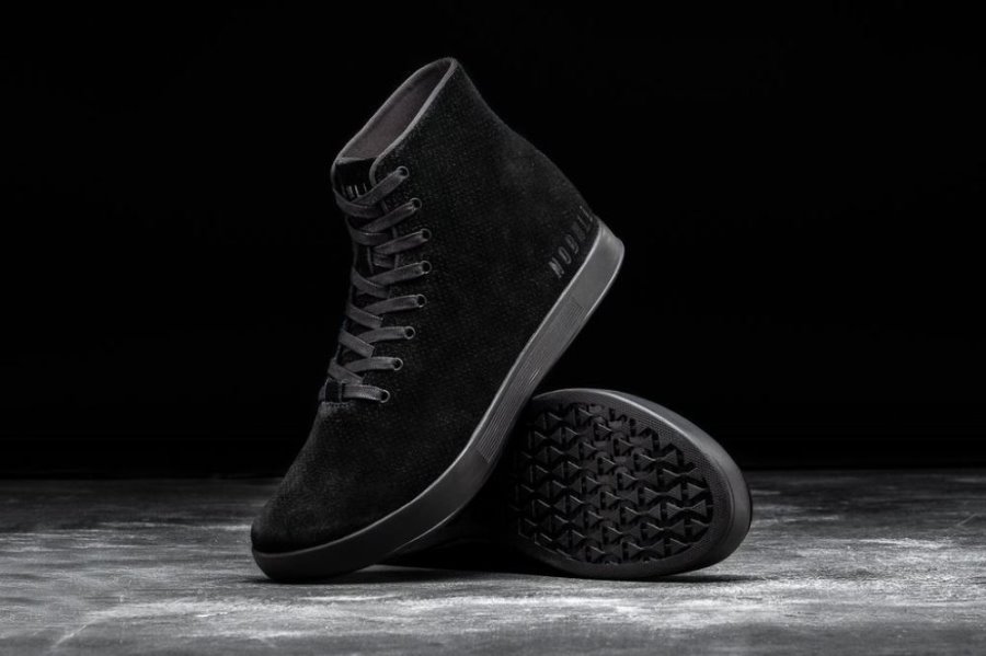 Chaussures de Sport Nobull High-top Daim Trainer Homme Noir | MS2OCODRO