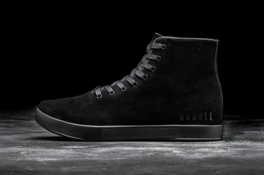 Chaussures de Sport Nobull High-top Daim Trainer Homme Noir | MS2OCODRO