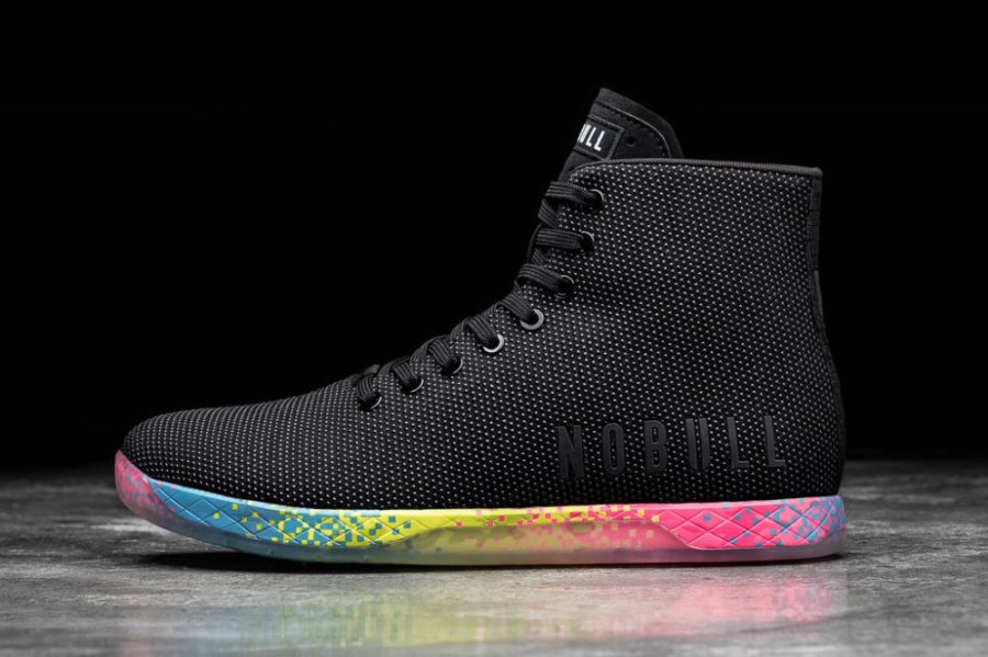 Chaussures de Sport Nobull High-top Glitch Trainer Femme Noir | 0XTJJ9577