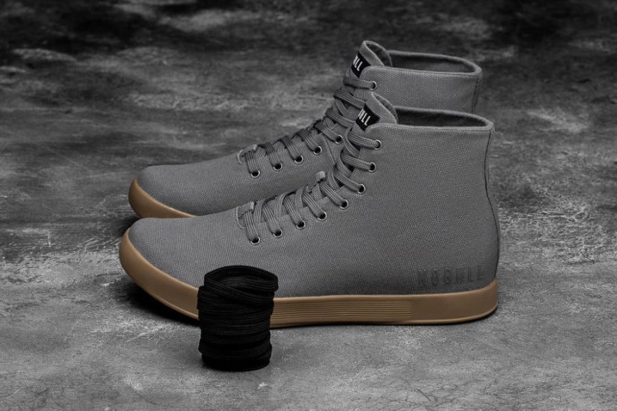 Chaussures de Sport Nobull High-top Gum Tela Trainer Homme Grise Foncé | ZHZDAQT6J