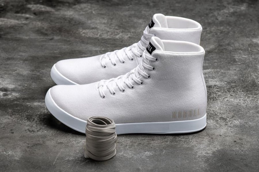 Chaussures de Sport Nobull High-top Tela Trainer Homme Blanche | 5MGF1JLMU