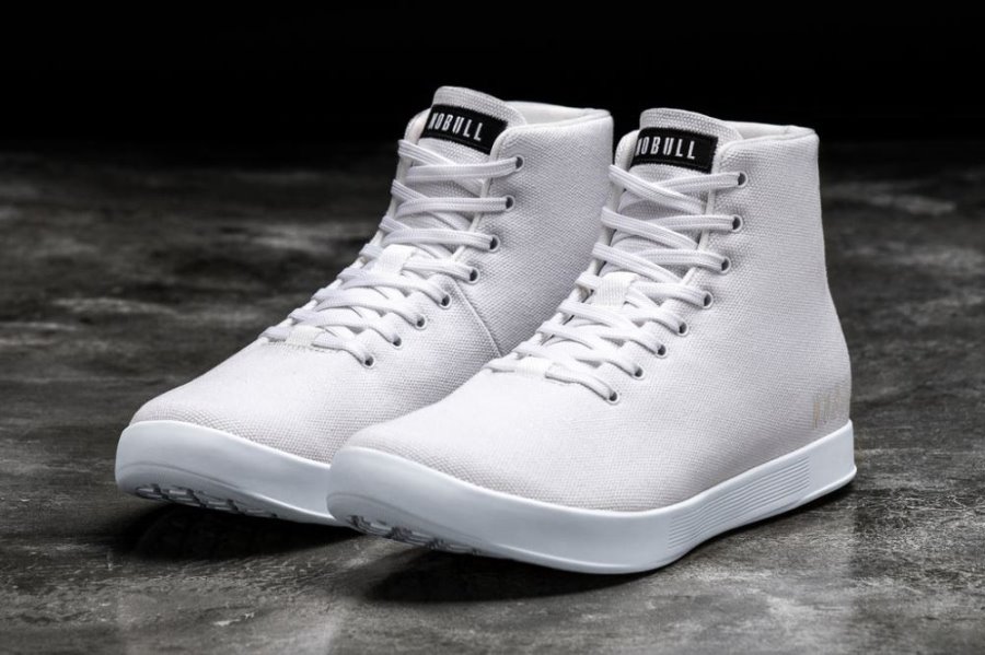 Chaussures de Sport Nobull High-top Tela Trainer Homme Blanche | 5MGF1JLMU