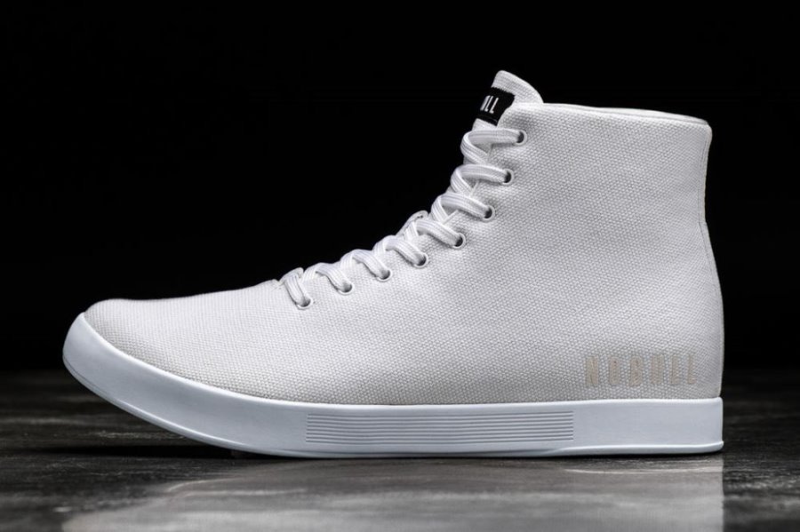 Chaussures de Sport Nobull High-top Tela Trainer Homme Blanche | 5MGF1JLMU