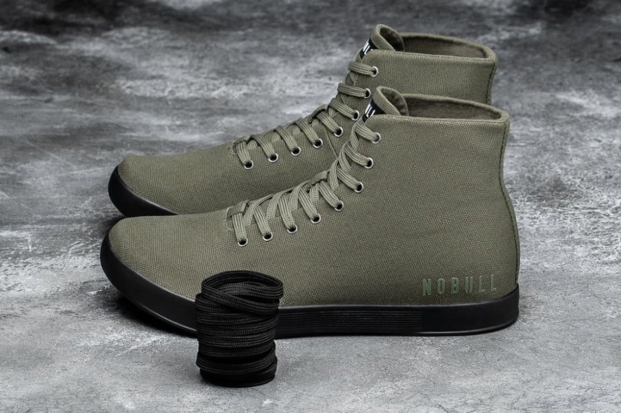 Chaussures de Sport Nobull High-top Tela Trainer Homme Vert Foncé Noir | 7FU7YW797