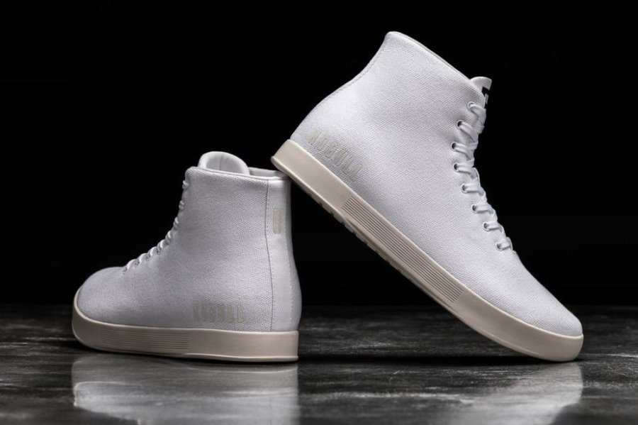 Chaussures de Sport Nobull High-top Tela Trainer Homme Blanche | ZV6EBJZHC