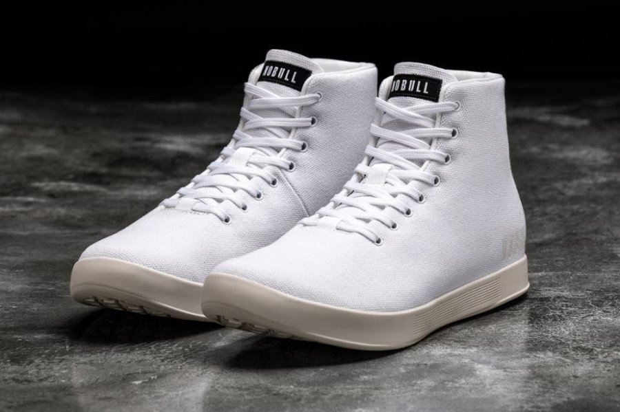 Chaussures de Sport Nobull High-top Tela Trainer Homme Blanche | ZV6EBJZHC