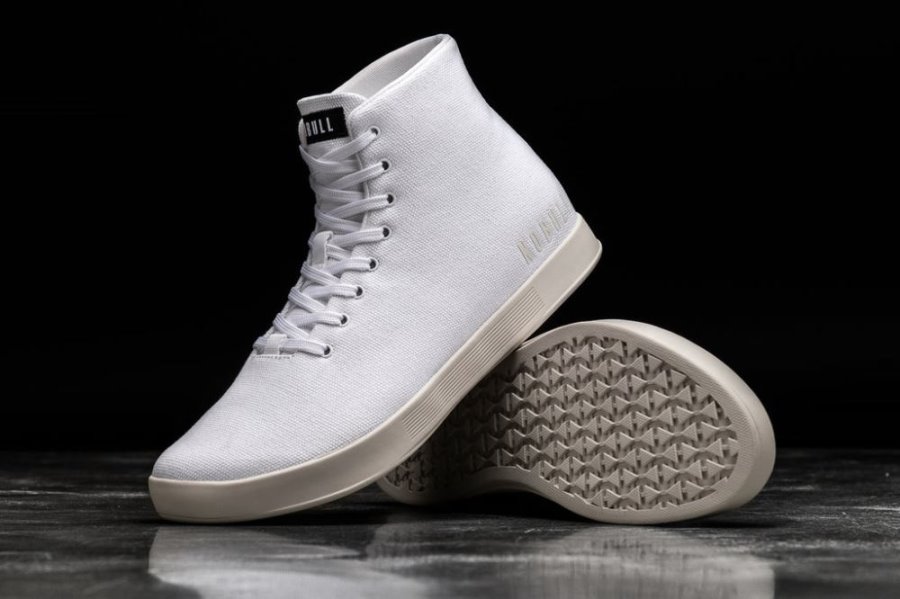 Chaussures de Sport Nobull High-top Tela Trainer Homme Blanche | ZV6EBJZHC