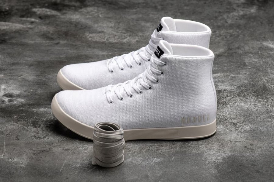 Chaussures de Sport Nobull High-top Tela Trainer Homme Blanche | ZV6EBJZHC