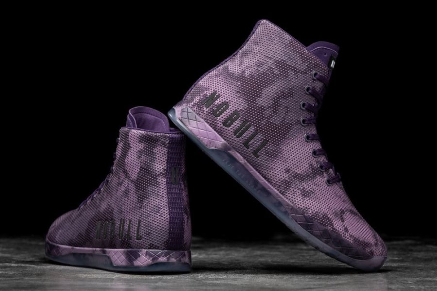 Chaussures de Sport Nobull High-top Tie-dye Trainer Femme Violette Foncé | 3TLCBZGHJ