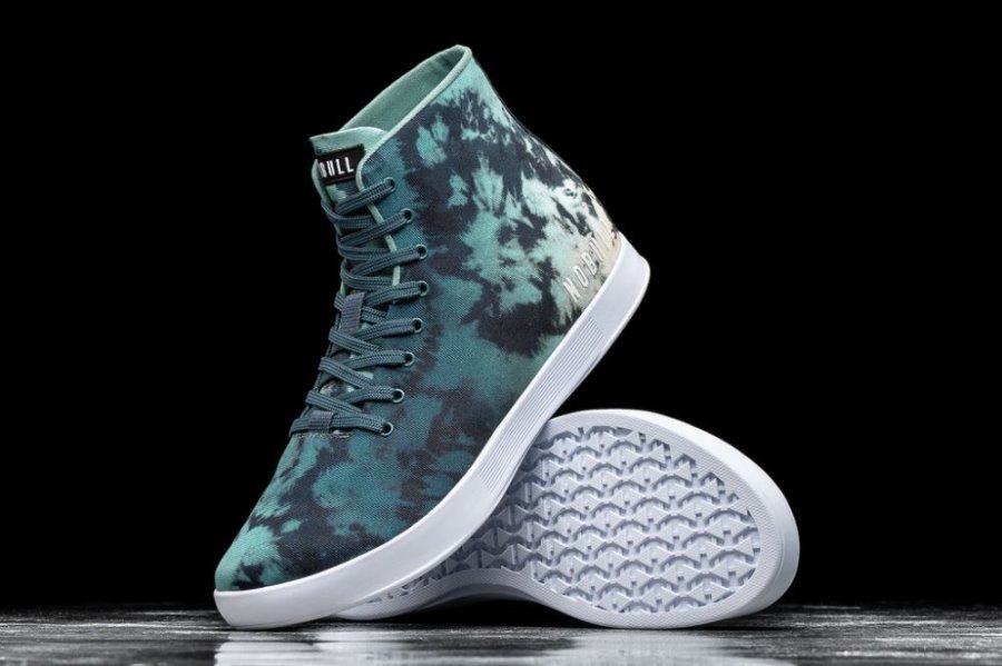 Chaussures de Sport Nobull High-top Tie-dye Tela Trainer Homme Turquoise | 85CSG6Z5L