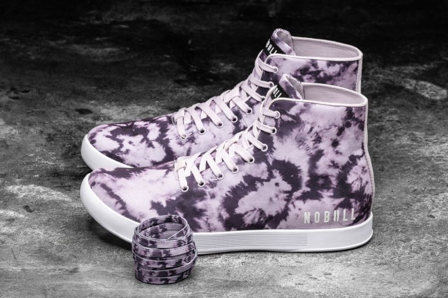 Chaussures de Sport Nobull High-top Tie-dye Tela Trainer Femme Violette | 8YZNZ0CQV