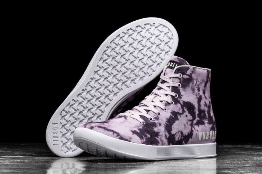 Chaussures de Sport Nobull High-top Tie-dye Tela Trainer Femme Violette | 8YZNZ0CQV