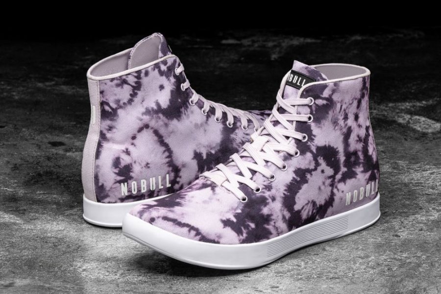 Chaussures de Sport Nobull High-top Tie-dye Tela Trainer Femme Violette | 8YZNZ0CQV