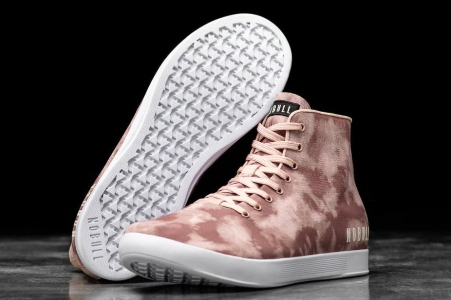 Chaussures de Sport Nobull High-top Tie-dye Tela Trainer Homme Rose | HVC0ZFS5U