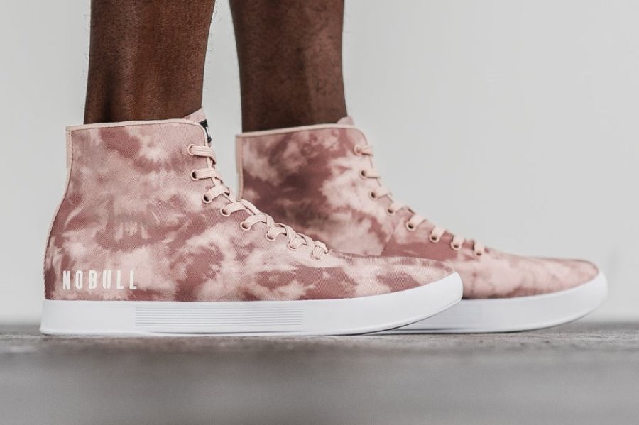 Chaussures de Sport Nobull High-top Tie-dye Tela Trainer Homme Rose | HVC0ZFS5U