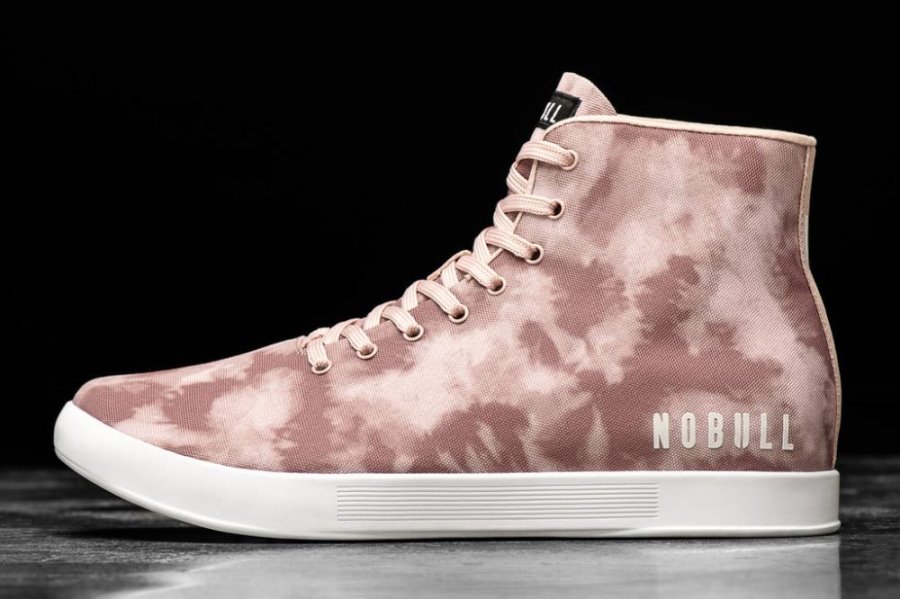 Chaussures de Sport Nobull High-top Tie-dye Tela Trainer Femme Rose | NUHPG5LQ1