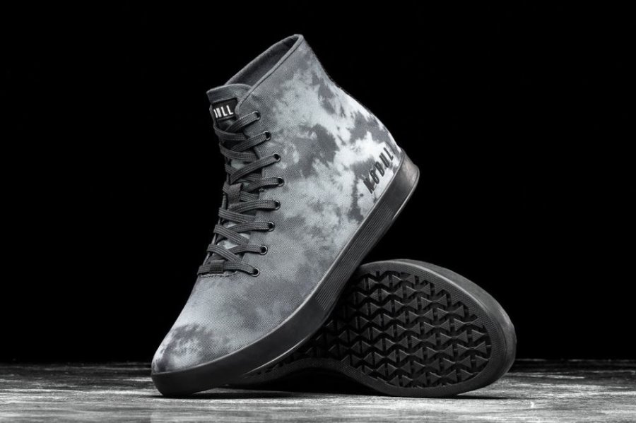 Chaussures de Sport Nobull High-top Tie-dye Tela Trainer Homme Noir | RM1CZ9JBQ