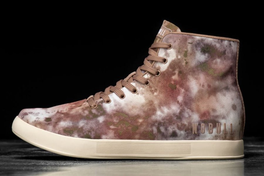 Chaussures de Sport Nobull High-top Tie-dye Tela Trainer Femme Marron | XAW2WDLBH