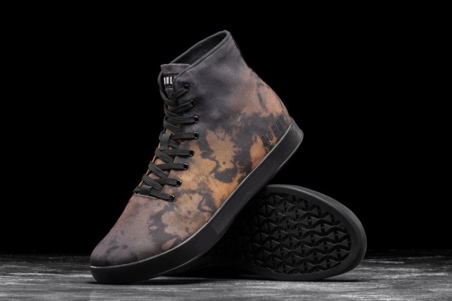 Chaussures de Sport Nobull High-top Tie-dye Tela Trainer Homme Cafe | ZTV16RAUJ