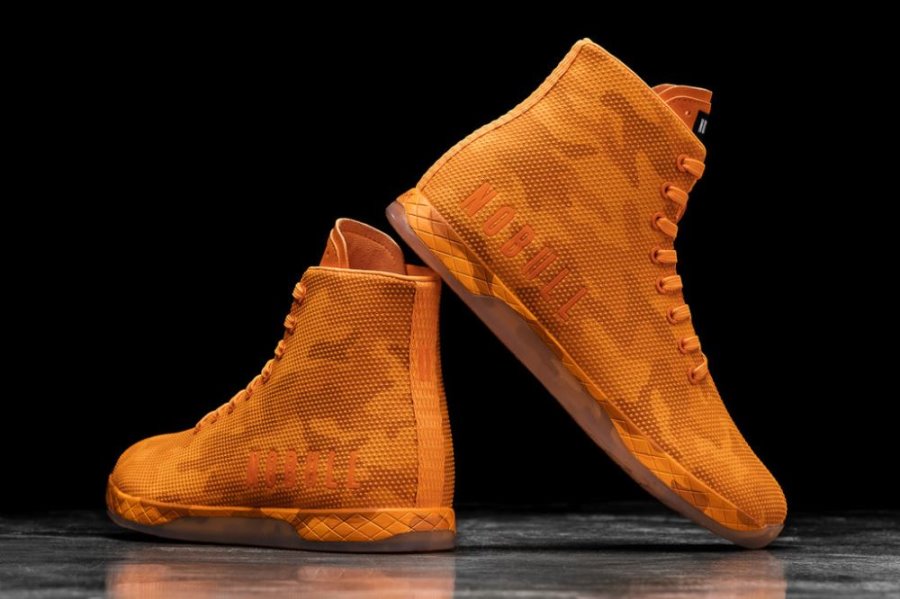 Chaussures de Sport Nobull High-top Trainer Femme Orange Camouflage | 6Y681LVWO