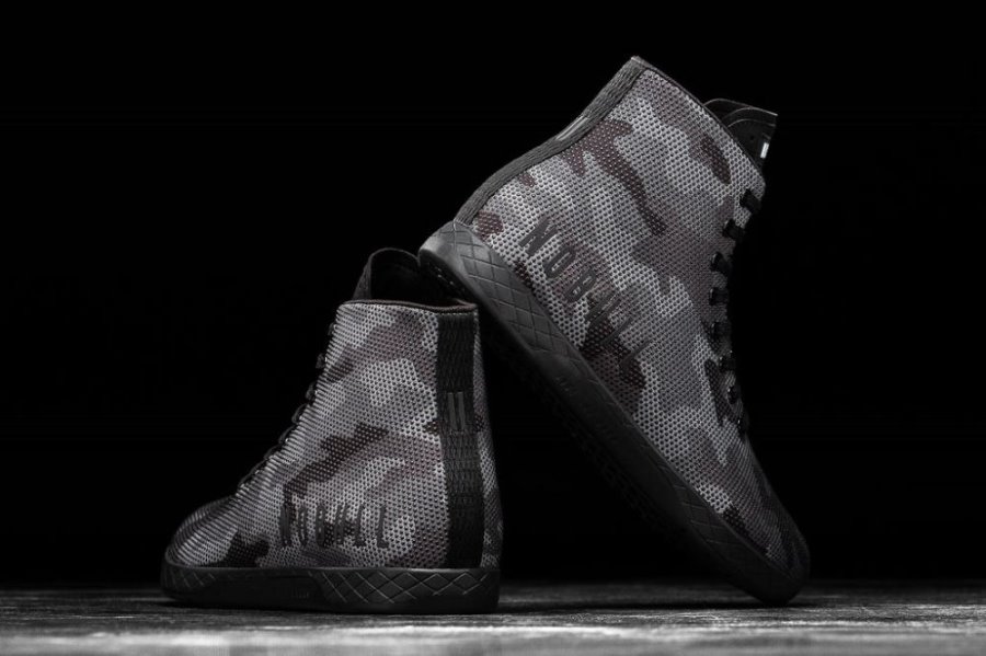 Chaussures de Sport Nobull High-top Trainer Femme Noir Camouflage | 8XWTTNSPX