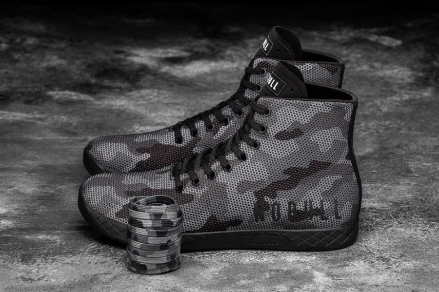 Chaussures de Sport Nobull High-top Trainer Femme Noir Camouflage | 8XWTTNSPX