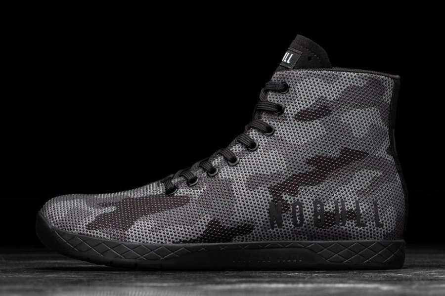 Chaussures de Sport Nobull High-top Trainer Femme Noir Camouflage | 8XWTTNSPX