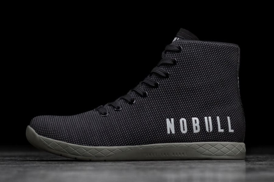 Chaussures de Sport Nobull High-top Trainer Femme Noir Vert Foncé | 9P9JLRDZ9