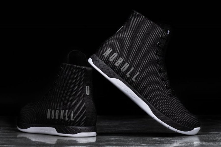 Chaussures de Sport Nobull High-top Trainer Homme Noir Blanche | HXGVSIPL1