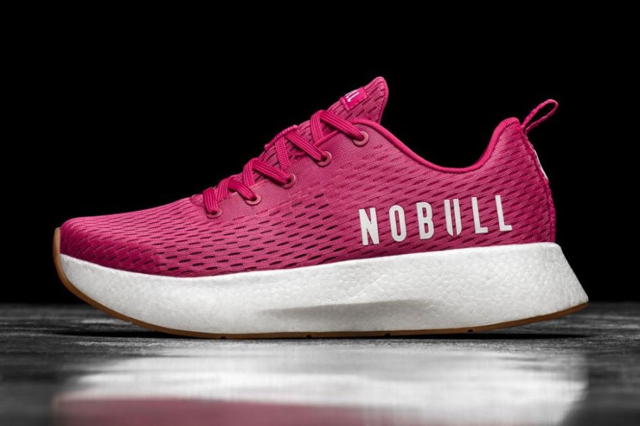 Chaussures de Sport Nobull Magenta Runner+ Femme Blanche | 8UZ581KBW