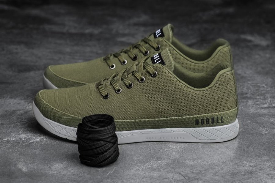 Chaussures de Sport Nobull Moss Tela Trainer Homme Vert Olive | 3GAOS137R