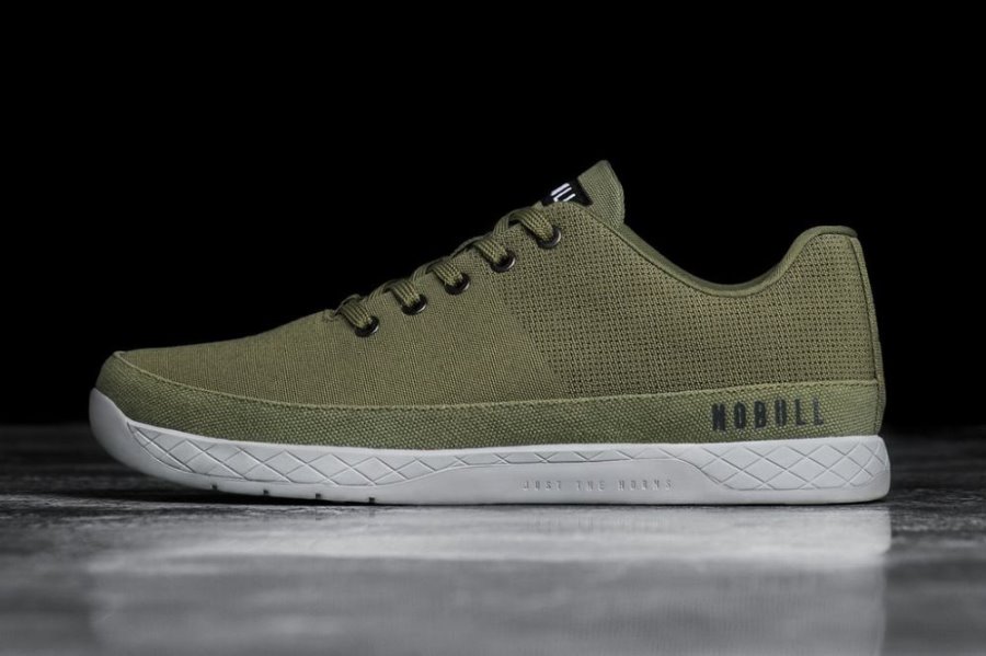 Chaussures de Sport Nobull Moss Tela Trainer Homme Vert Olive | 3GAOS137R