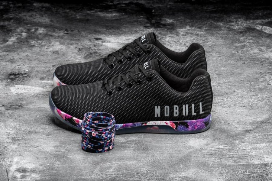 Chaussures de Sport Nobull Space Floral Trainer Homme Noir | JGNPNI2IK