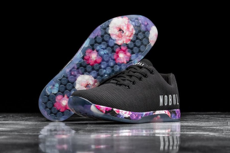 Chaussures de Sport Nobull Space Floral Trainer Homme Noir | JGNPNI2IK