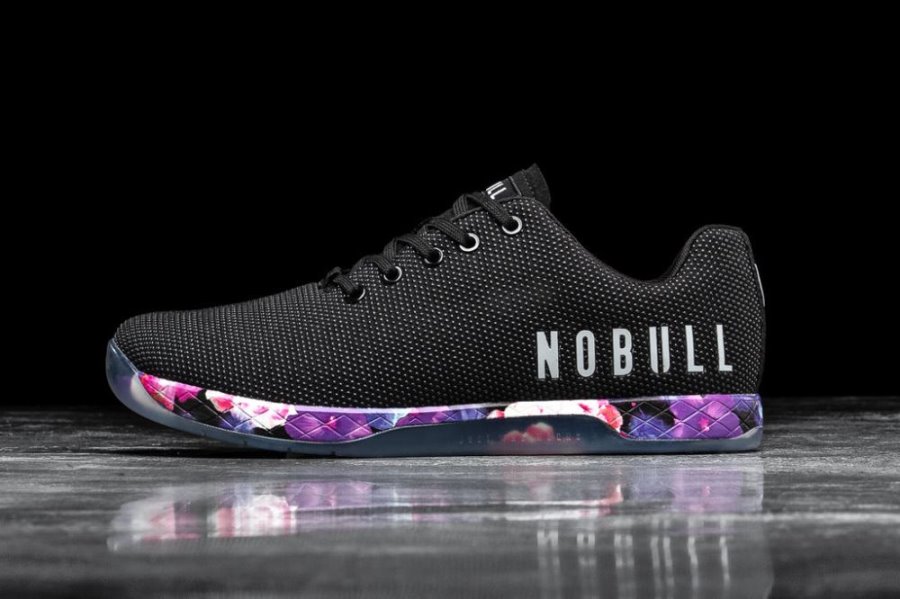 Chaussures de Sport Nobull Space Floral Trainer Femme Noir | WV689OS9E