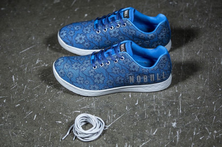 Chaussures de Sport Nobull Spring Floral Trainer Homme Bleu | C109P18R1