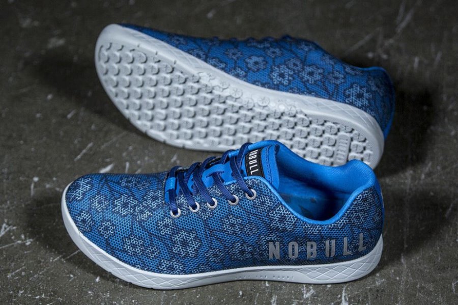 Chaussures de Sport Nobull Spring Floral Trainer Homme Bleu | C109P18R1