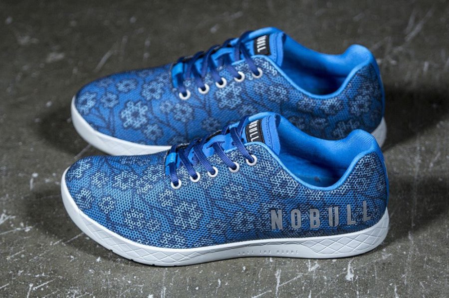 Chaussures de Sport Nobull Spring Floral Trainer Femme Bleu | CCL0E38QQ