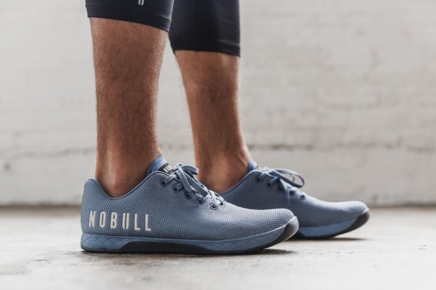 Chaussures de Sport Nobull Steel Trainer Homme Grise Bleu | 0VUDK70U4