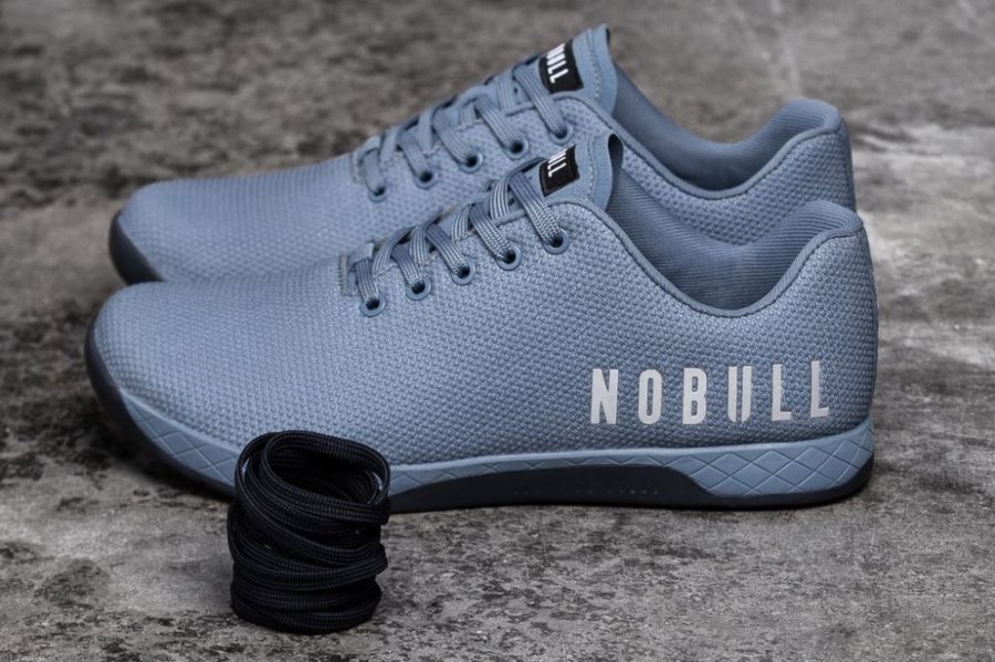 Chaussures de Sport Nobull Steel Trainer Homme Grise Bleu | 0VUDK70U4