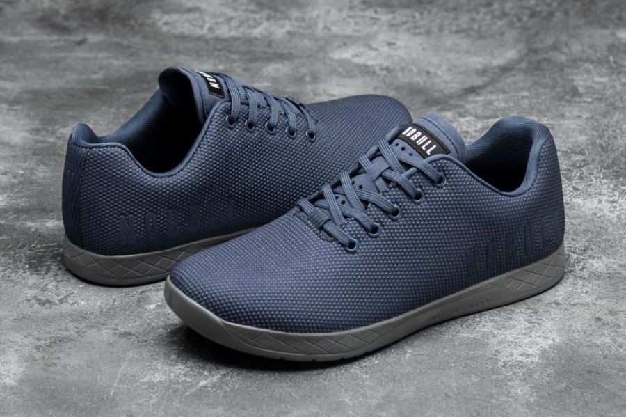 Chaussures de Sport Nobull SuperFabric® Trainer Homme Bleu Marine Grise Foncé | U10DJDUHX