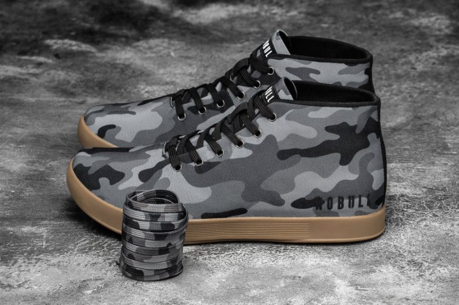 Chaussures de Sport Nobull Tela Mid Trainer Homme Noir Camouflage | 30VIH06FW